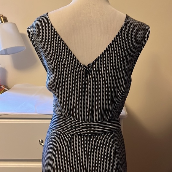 Sleeveless jumpsuit by Max Studio, black and white with pockets, large, new - Picture 5 of 14